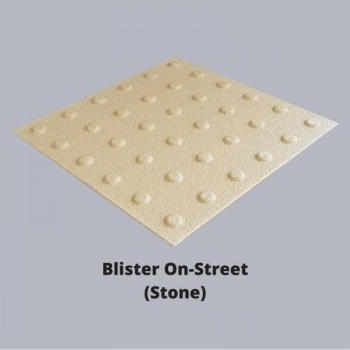 Taktiilne plaat "Blister On-Street", 400x400mm, beež